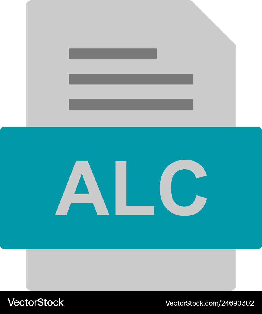Alc file document icon Vector Image