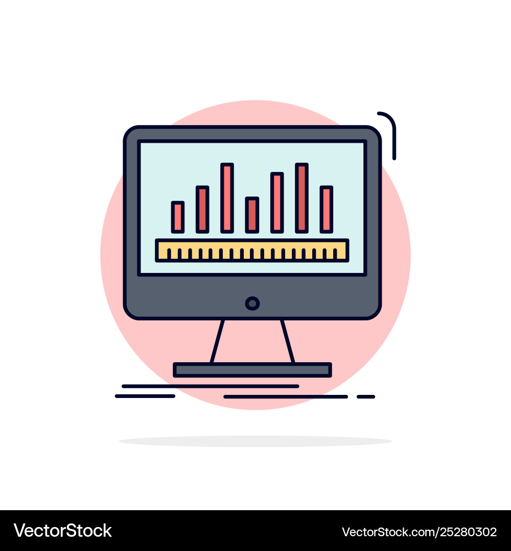 Analytics processing dashboard data stats flat Analytics processing dashboard data stats flat vector image