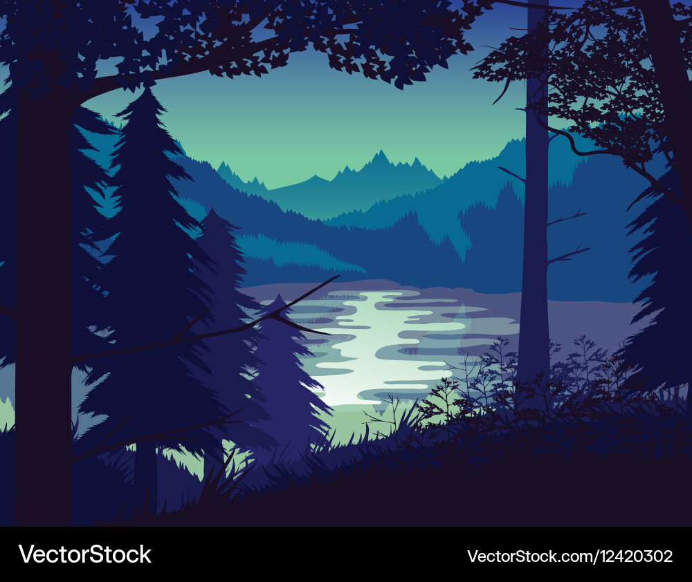 Berglandschaft Vektorbild