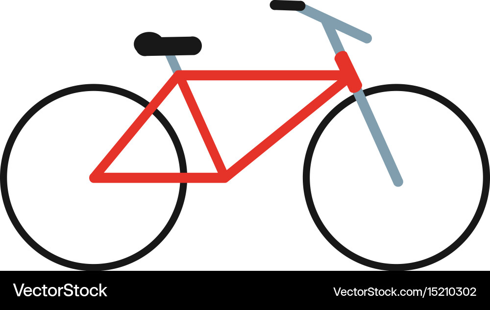 Bycicle flat Royalty Free Vector Image - VectorStock