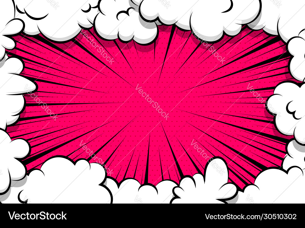 Comic Speech Bubble - Pink Cloud Royalty Free Vector Image