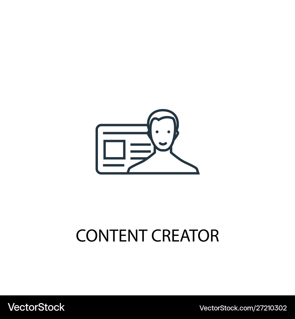 Content Creator Line Icon vector image