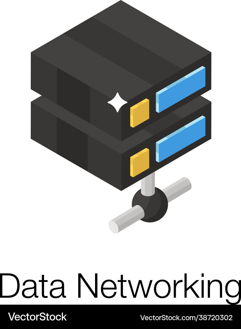 Data networking vector image