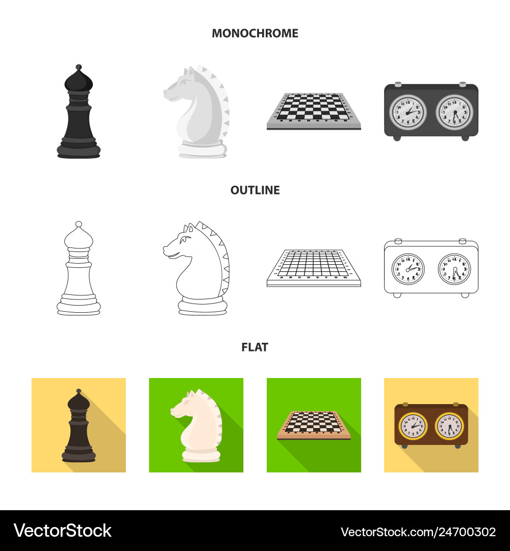 Design of checkmate and thin symbol set Design of checkmate and thin symbol set vector image