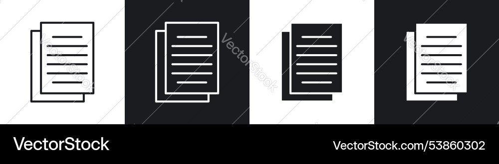 Document icon set vector image