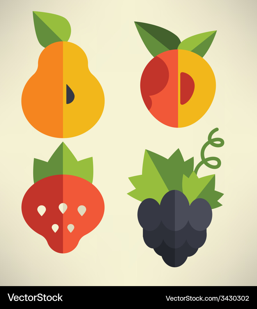 Fruit and berry Royalty Free Vector Image - VectorStock