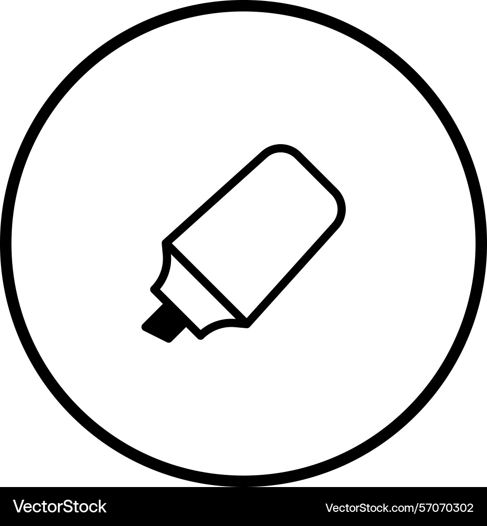 Minimalist marker icon within a circular frame Minimalist marker icon within a circular frame vector image