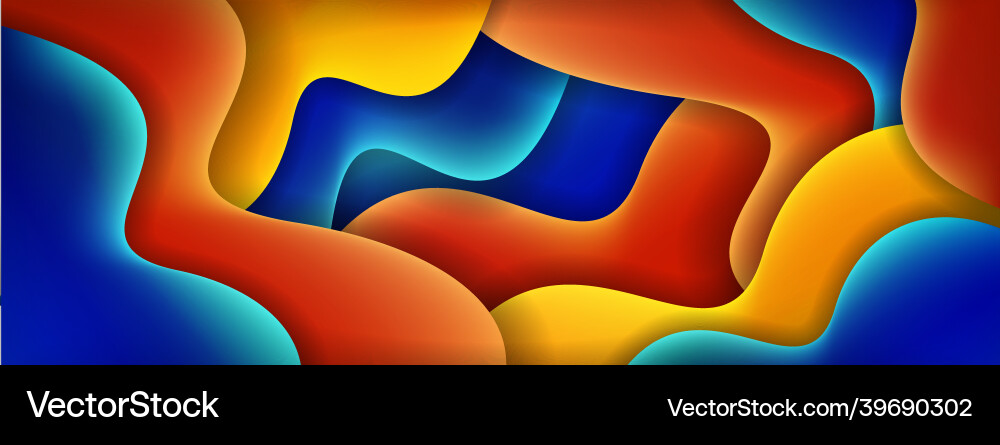 Modern 3d abstract colorful realistic with paper Vector Image