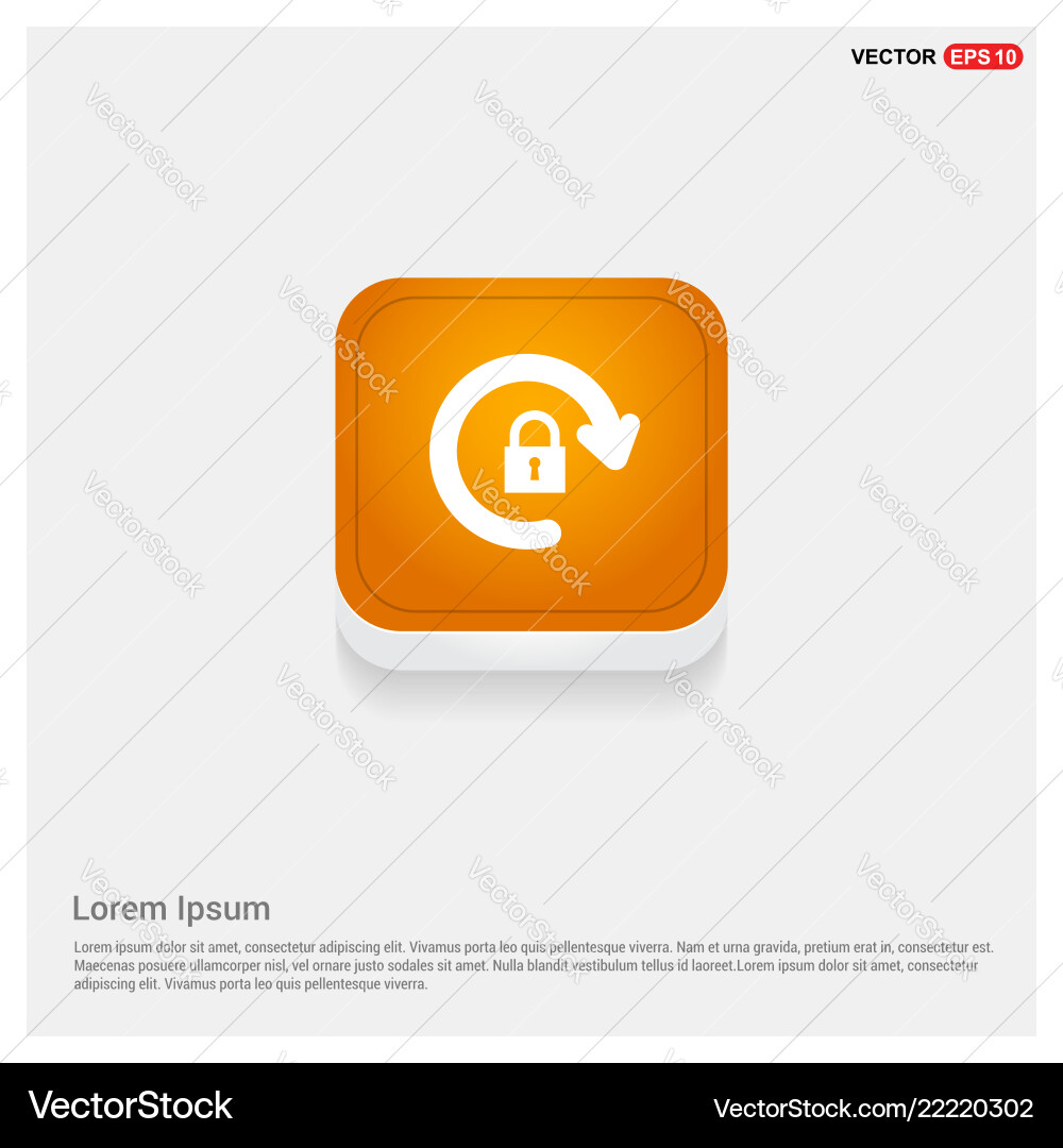 Refresh icon orange abstract web button Refresh icon orange abstract web button Vector Image