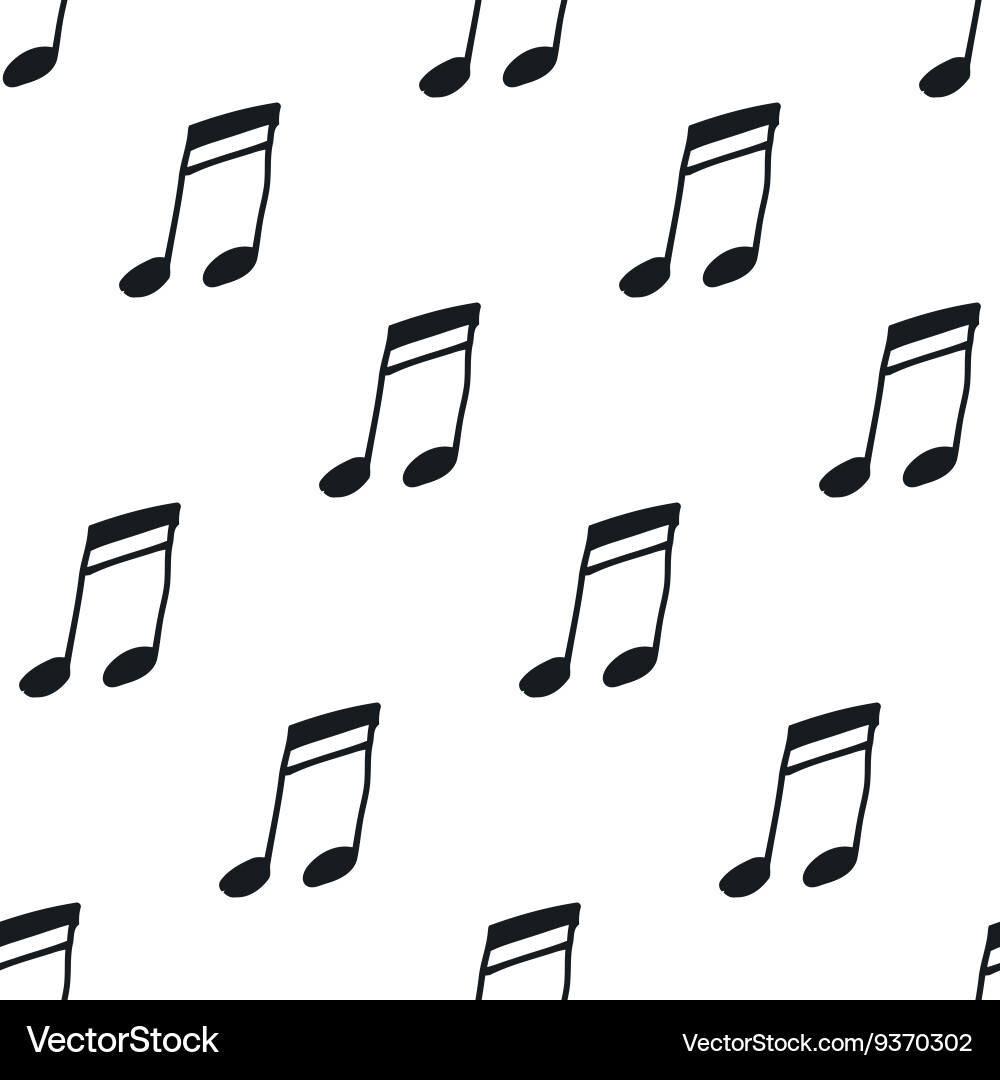 Seamless pattern with music notes vector image