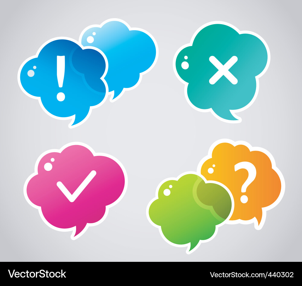 Speech Bubbles - Colorful Set Vector Image