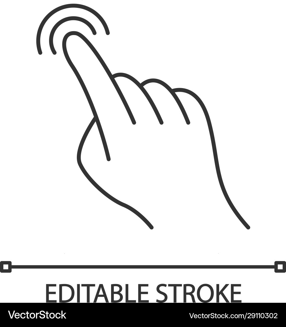 Touchscreen gesture linear icon vector image