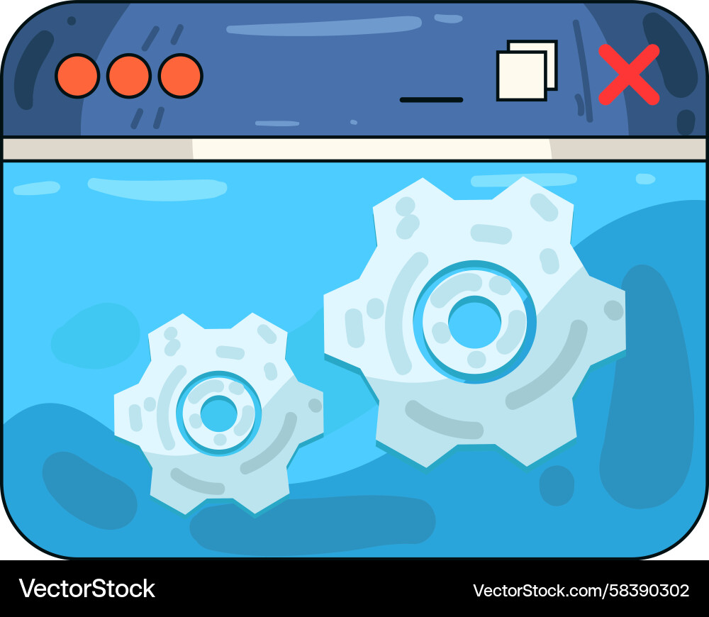 Web Browser Settings Interface Vector Image