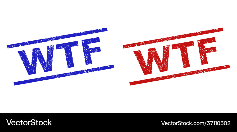 Wtf watermarks with unclean surface and parallel vector image