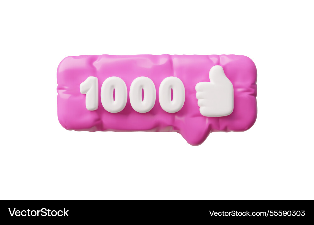 3d rectangular inflatable pink bubble with number 3d rectangular inflatable pink bubble with number vector image