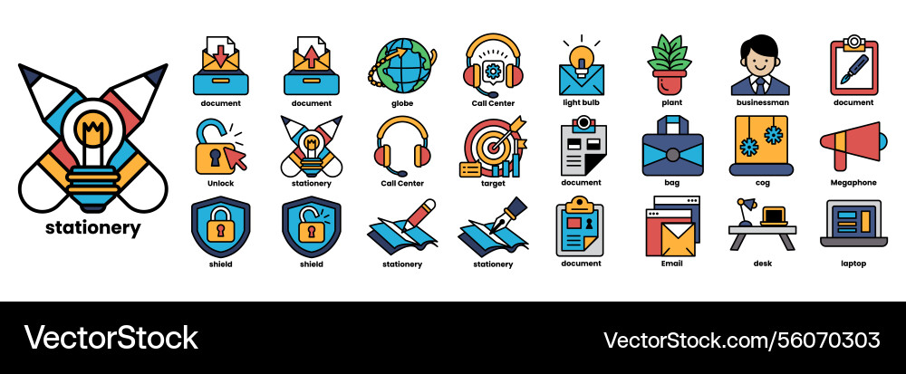 A set of icons for computer program A set of icons for computer program vector image
