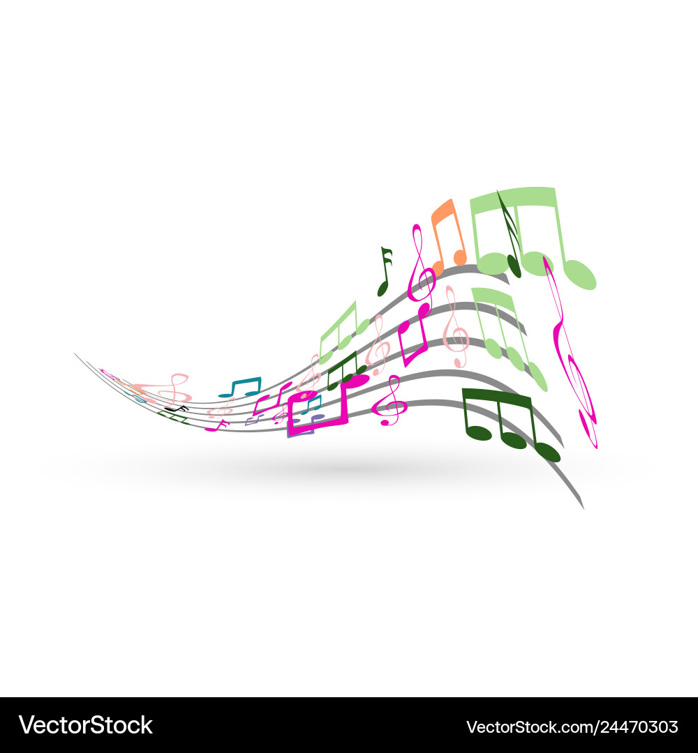 Abstract background with colorful music notes Abstract background with colorful music notes vector image