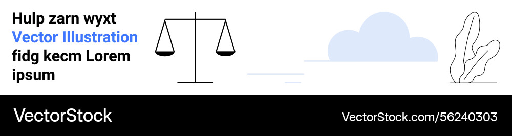 Balanced scales with minimal shapes and abstract Vector Image