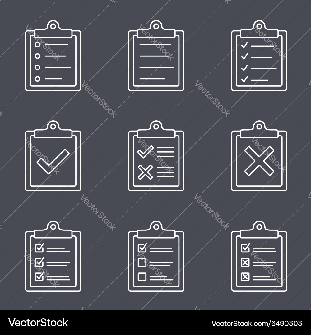 Check list line icon Vector Image