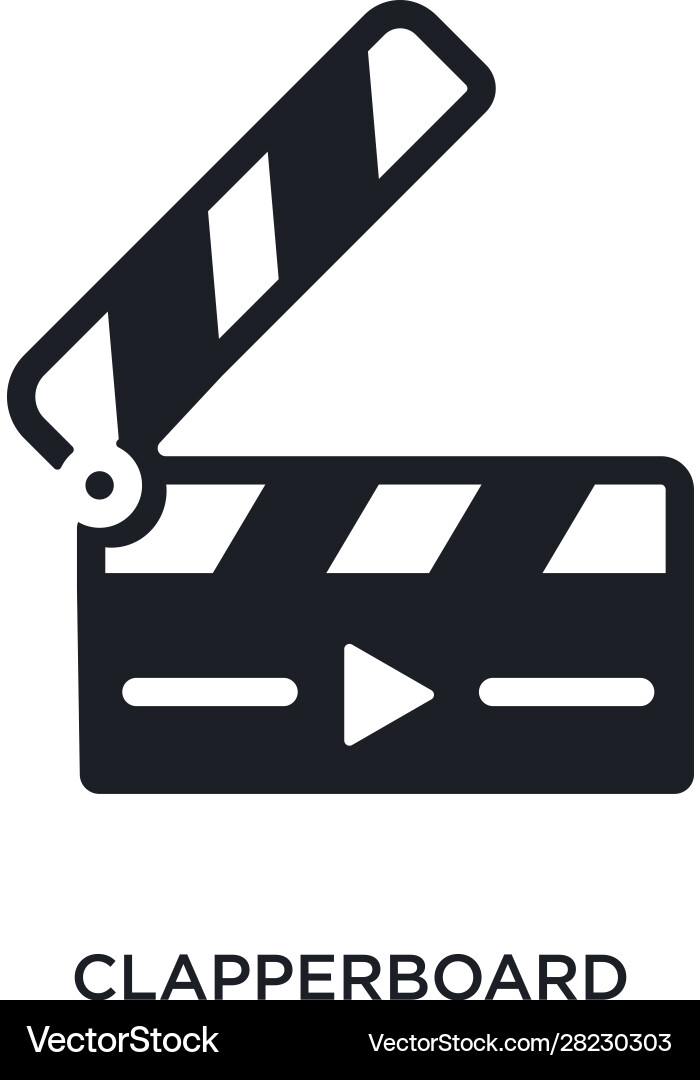 Clapperboard isolated icon simple element from Clapperboard isolated icon simple element from vector image