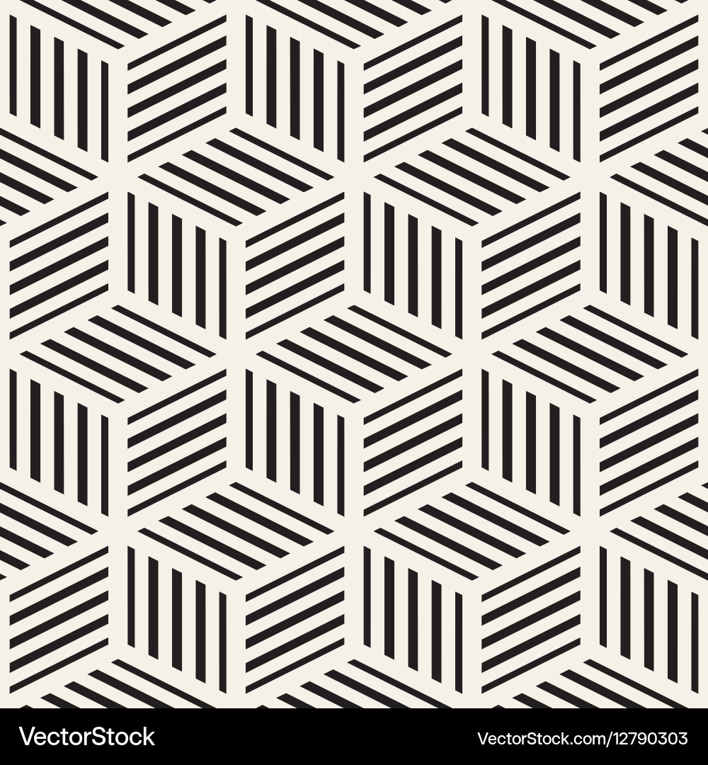 Cubic grid tiling endless stylish texture Vector Image