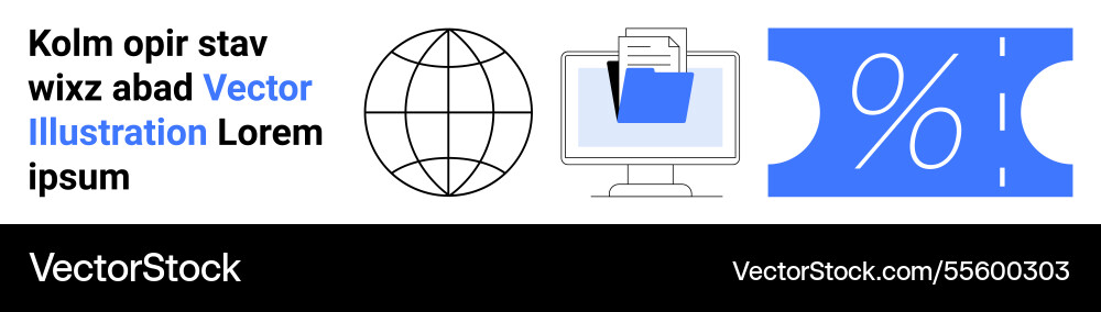 Digital file management global network Digital file management global network vector image