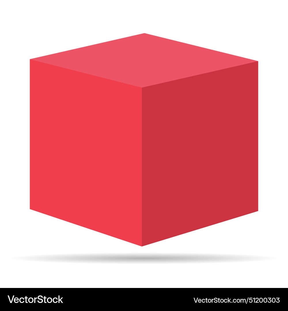 Isometric cube design web modern concept shadow Isometric cube design web modern concept shadow vector image
