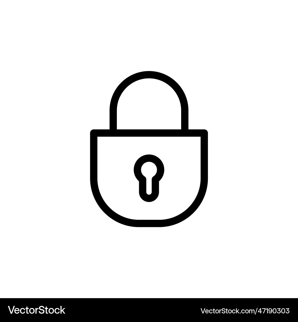 Lock icon padlock encryption security Vector Image