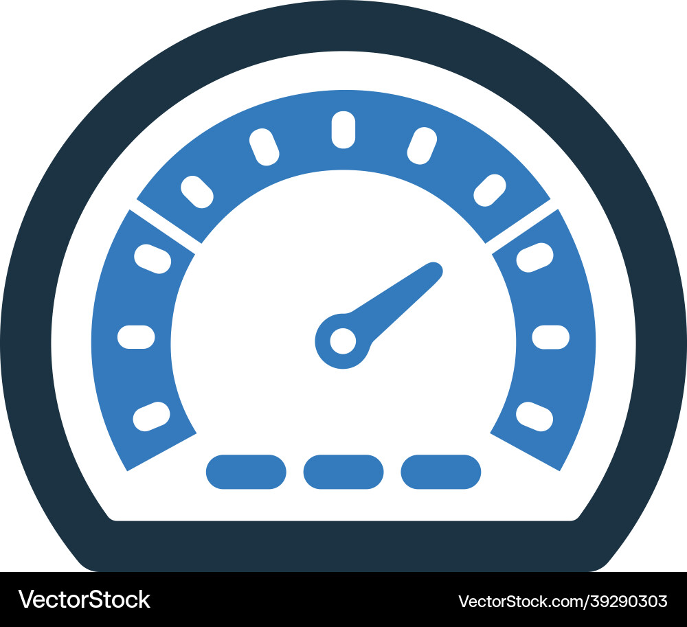 Performance speed speedometer icon simple flat vector image