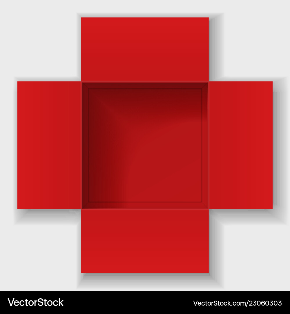 Top view open box Top view open box vector image