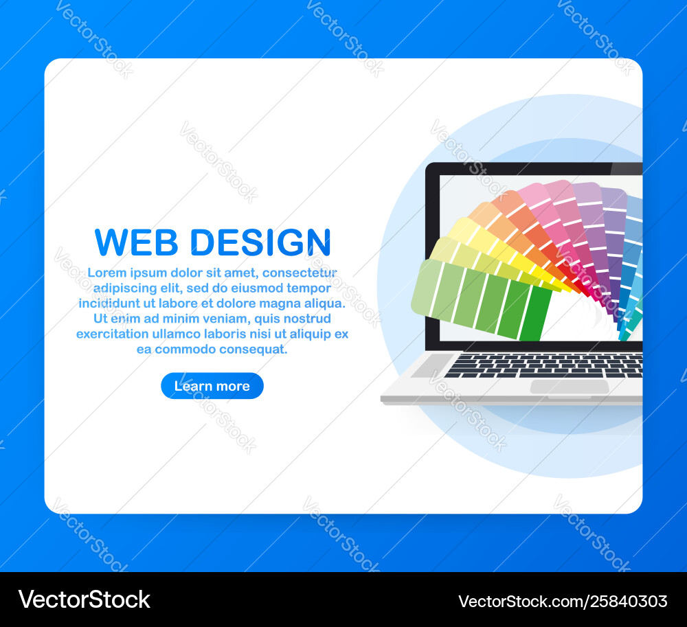 Web design concept creating websites designed Web design concept creating websites designed Vector Image