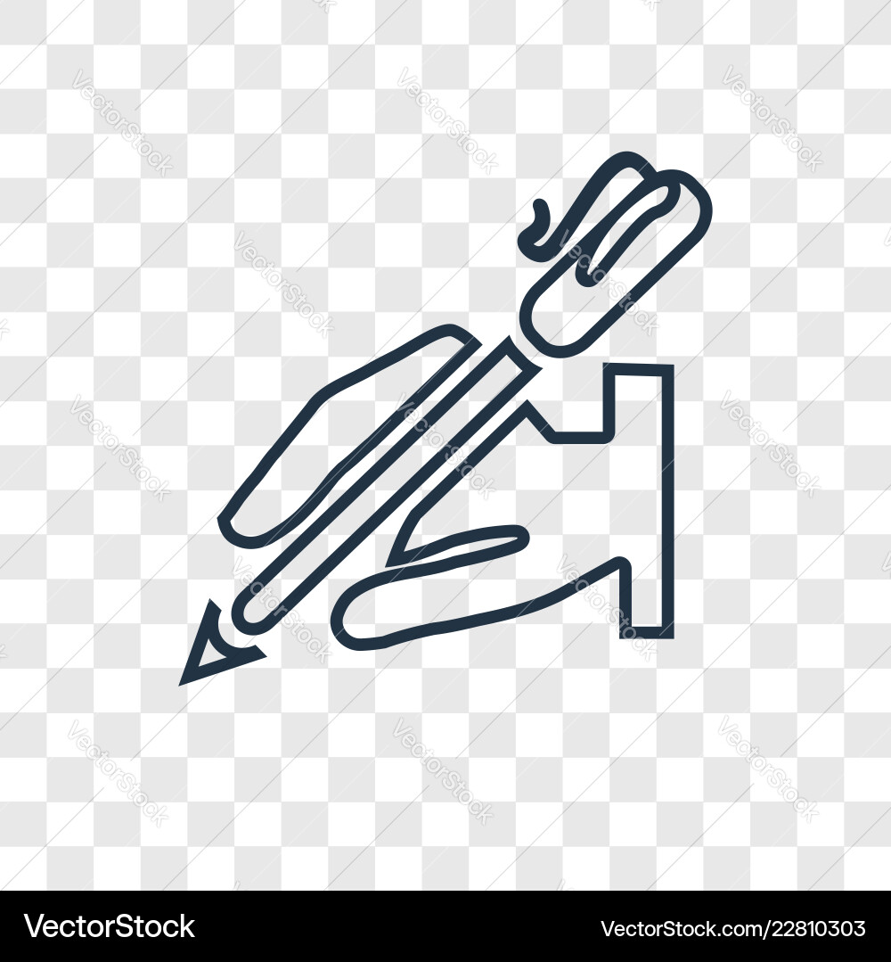 Writing concept linear icon isolated Writing concept linear icon isolated vector image