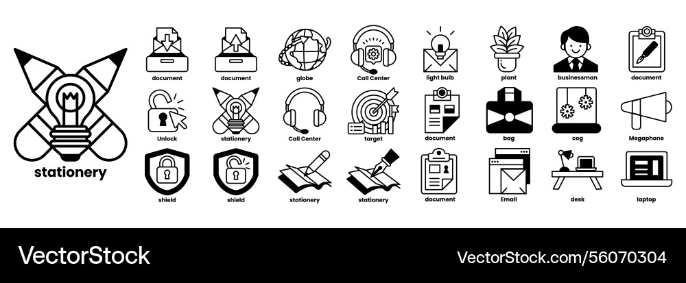 A set of icons for computer program A set of icons for computer program vector image