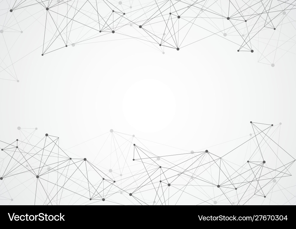 Abstract connecting dots and lines with geometric Abstract connecting dots and lines with geometric vector image