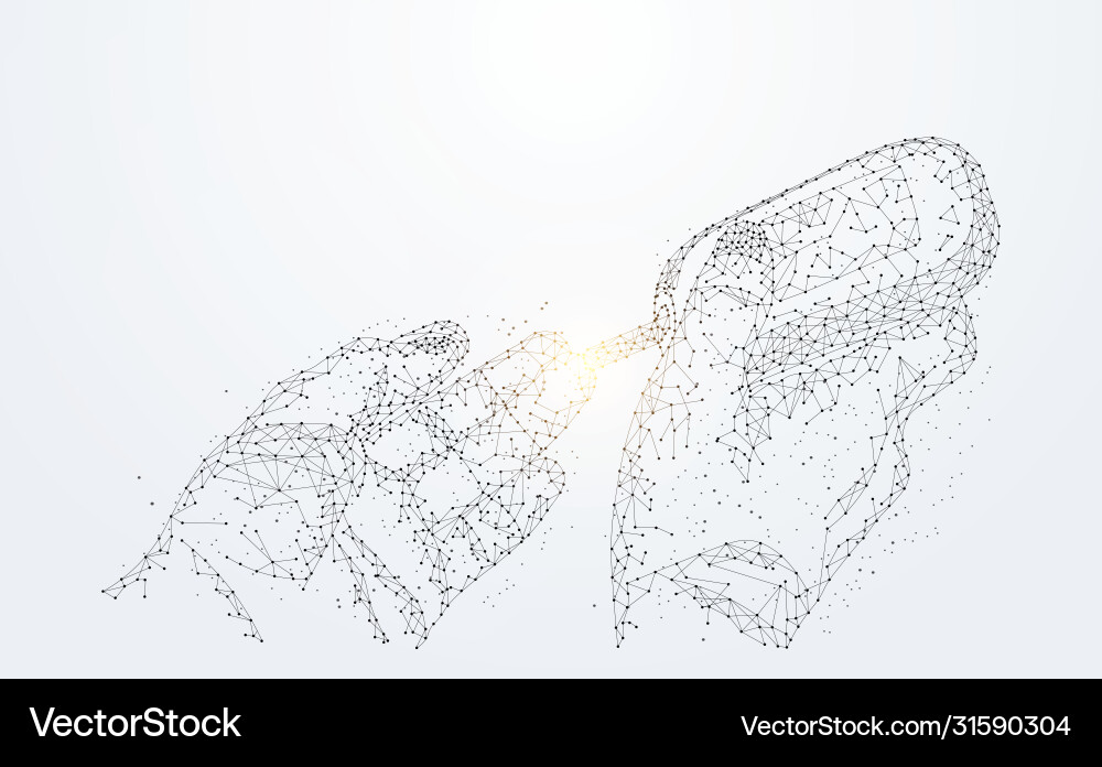 Abstract technology line triangle and points low Abstract technology line triangle and points low vector image