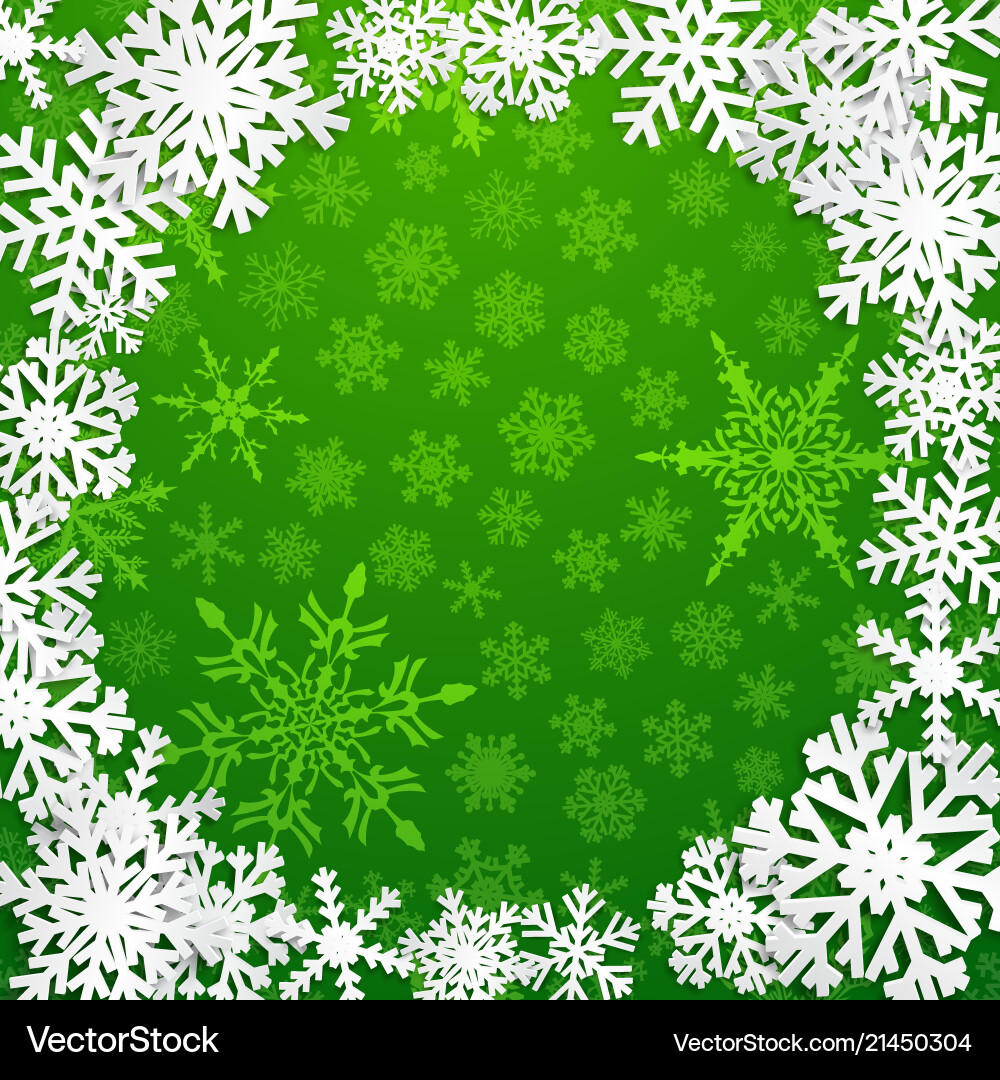Background with frame of snowflakes Background with frame of snowflakes vector image