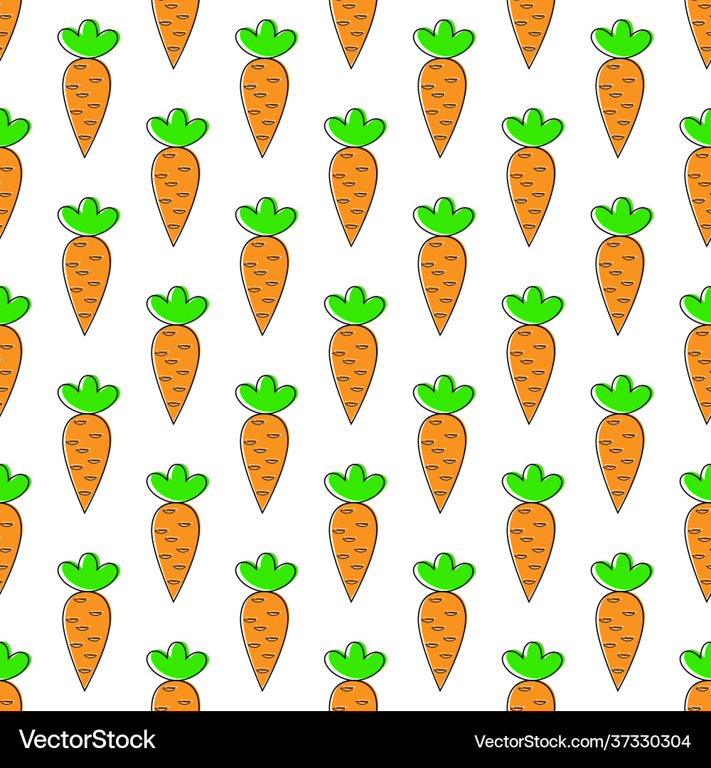 Carrot seamless pattern for texture textiles vector image