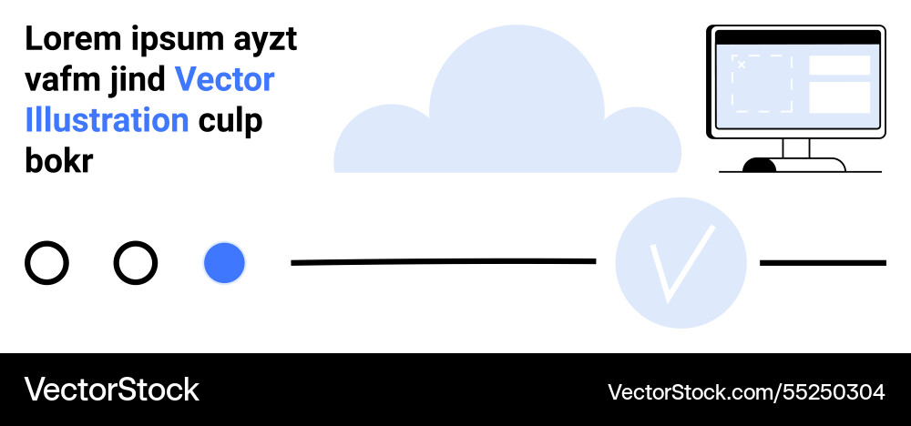 Cloud computing concept with progress indicators vector image
