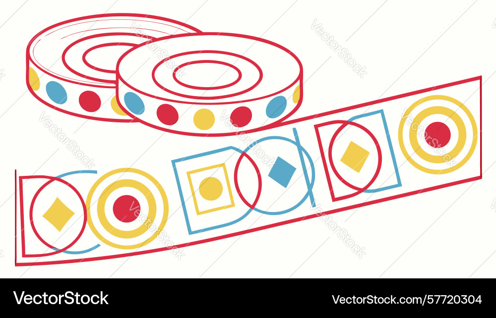 Decorative pattern border with circles Vector Image
