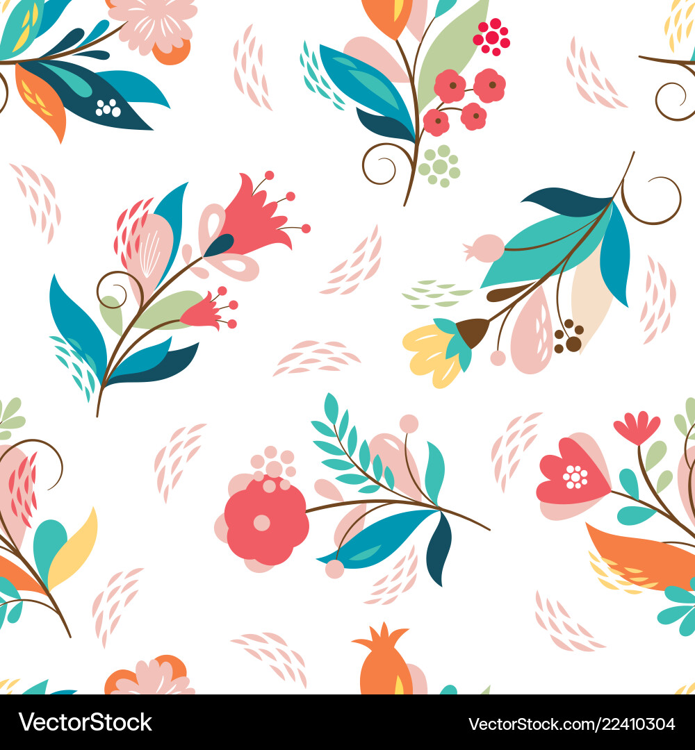 Floral Seamless Pattern Vector Image