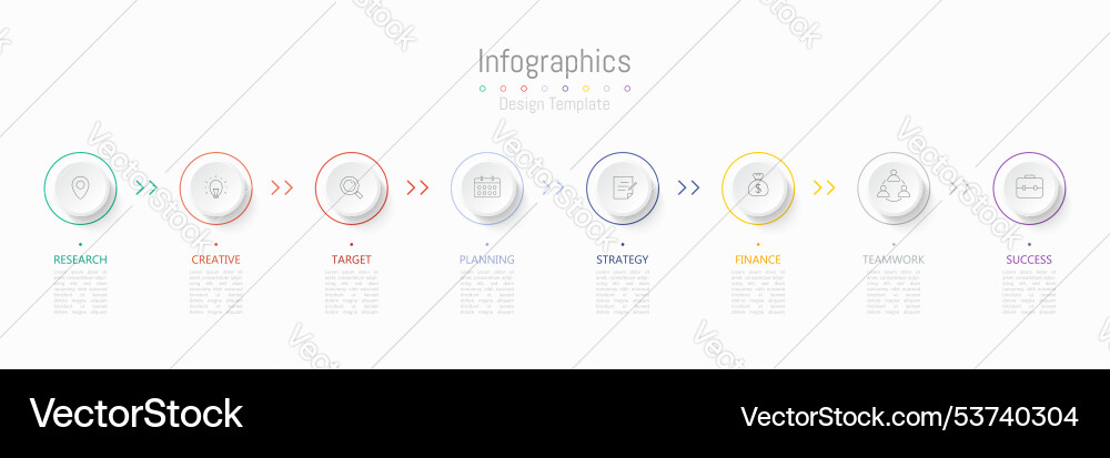 Infographic 8 options design elements Infographic 8 options design elements vector image