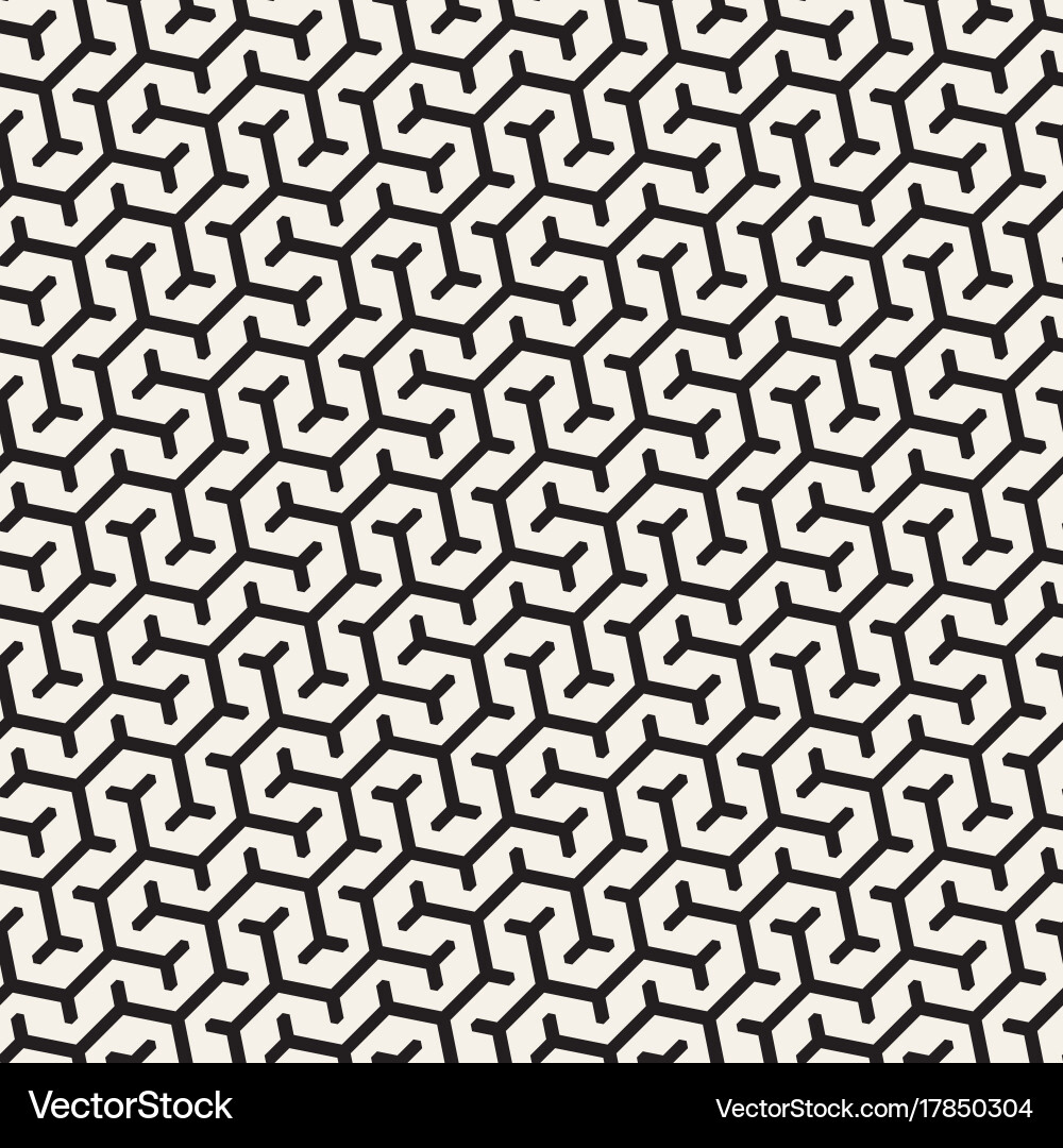 Interlaced Hexagonal Grid Pattern vector image