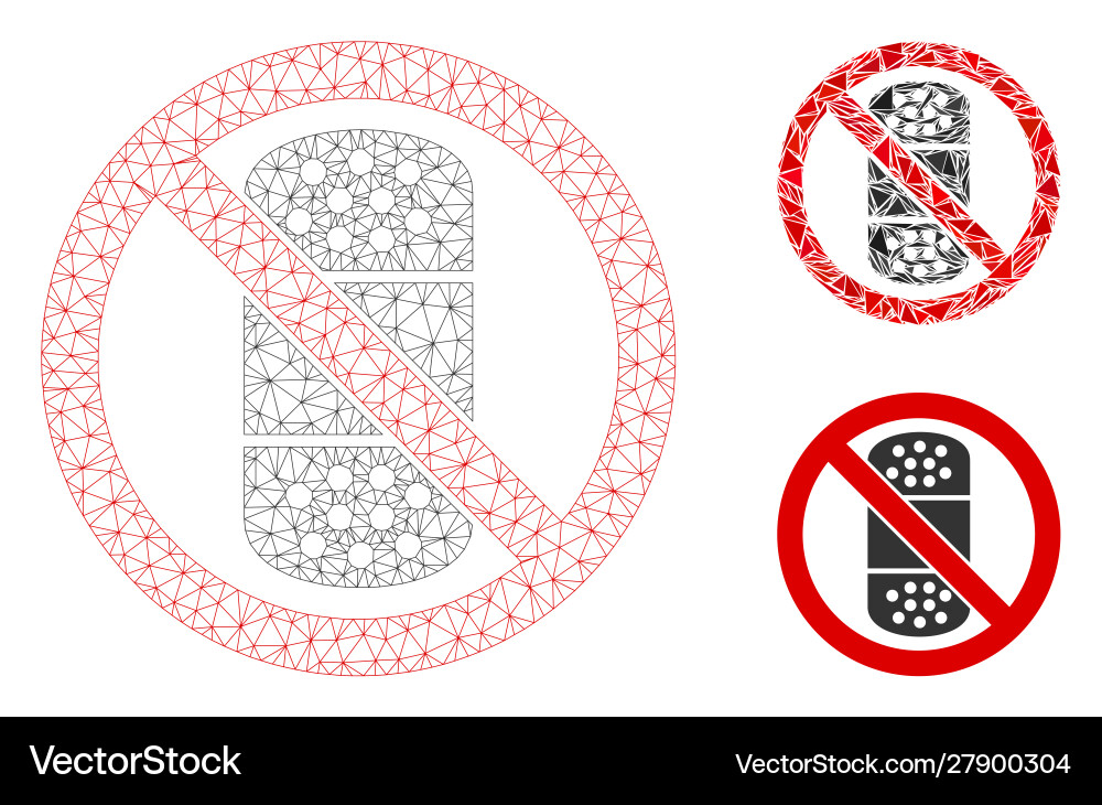 No patch mesh network model and triangle vector image