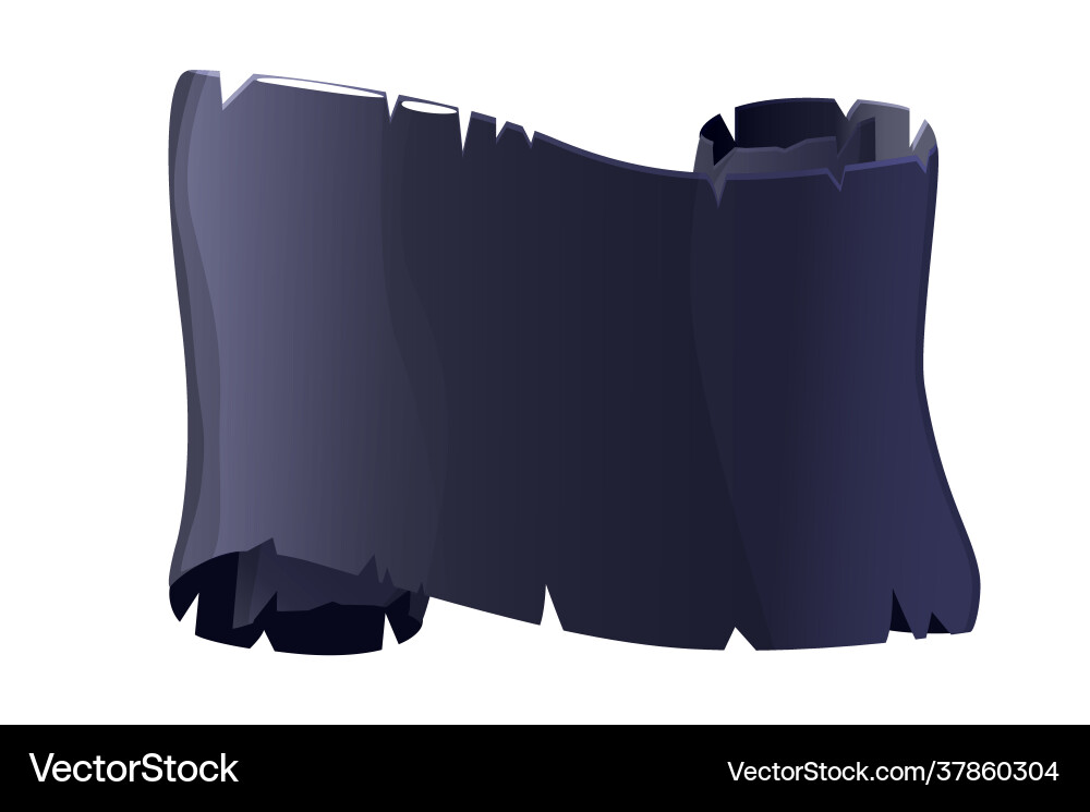 Old scroll black paper template for game ui Vector Image