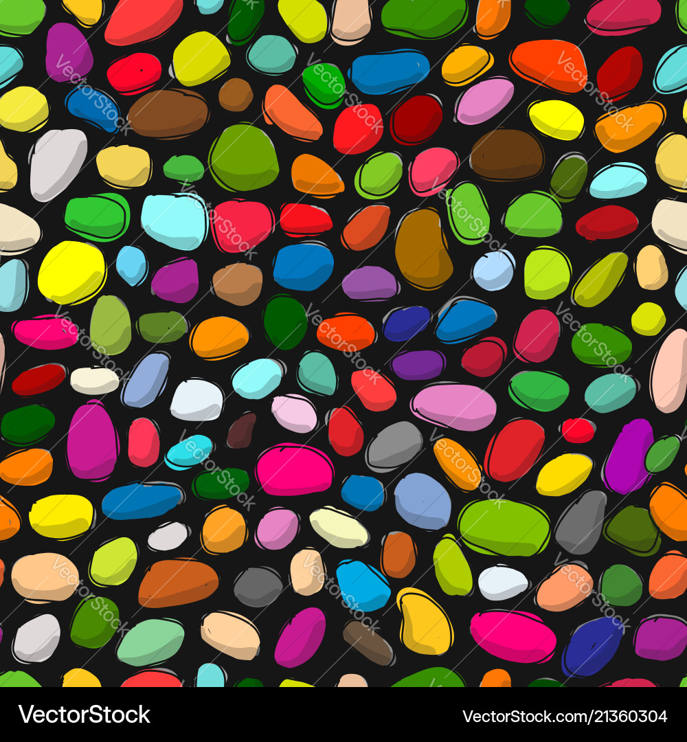 Pebble colorful background seamless pattern Pebble colorful background seamless pattern vector image