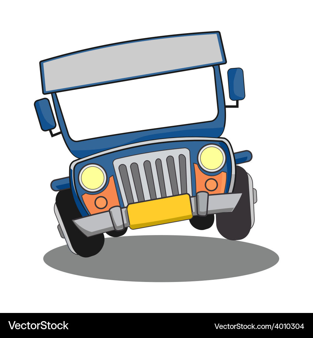 Philippine jeepney cartoon vector image