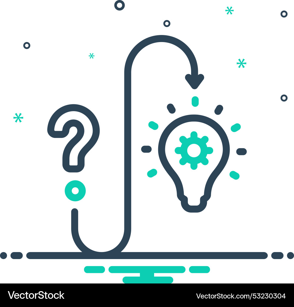 Problem solving vector image