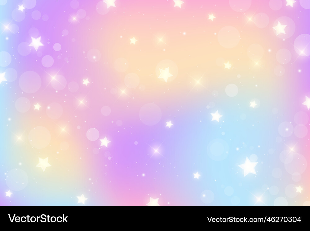 Rainbow pastel background unicorn sky Rainbow pastel background unicorn sky vector image