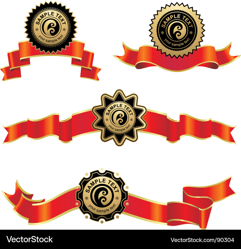 Ribbon award Royalty Free Vector Image - VectorStock