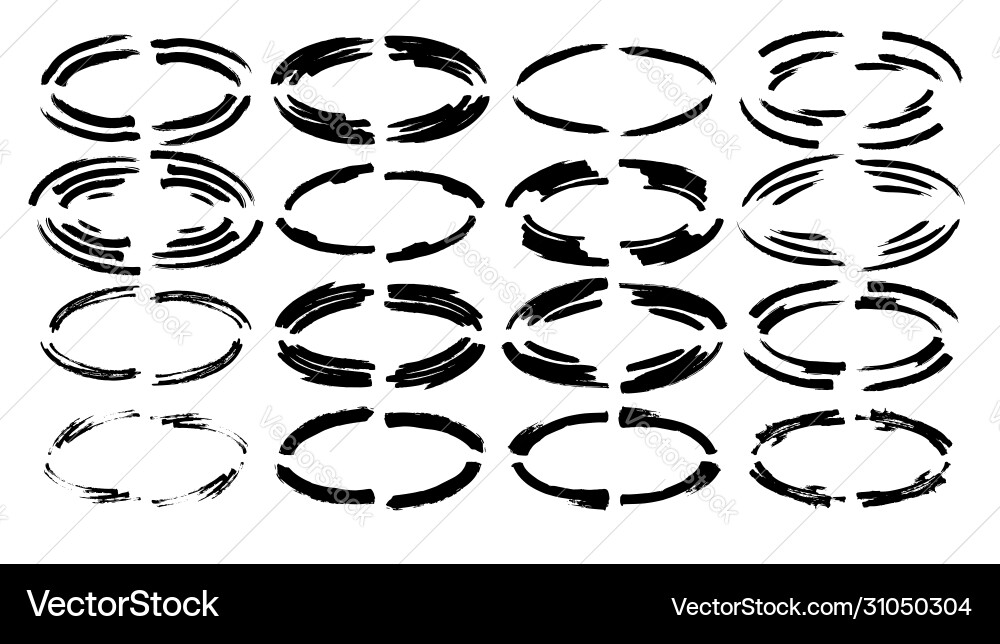Set black frames empty borders signs Vector Image